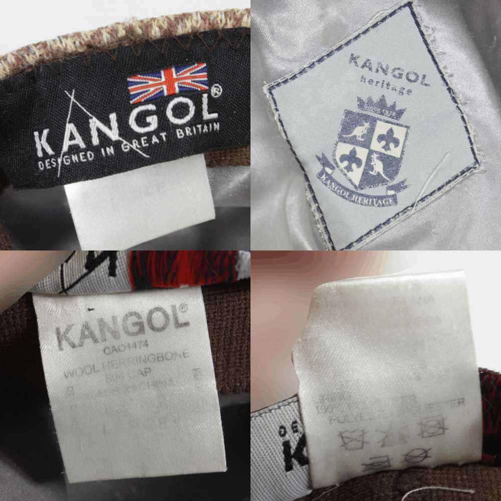 Kangol 00S Logo Plaid Herringbone Wool Hat Vintage - image 8