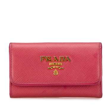 Pink Prada Saffiano Key Holder