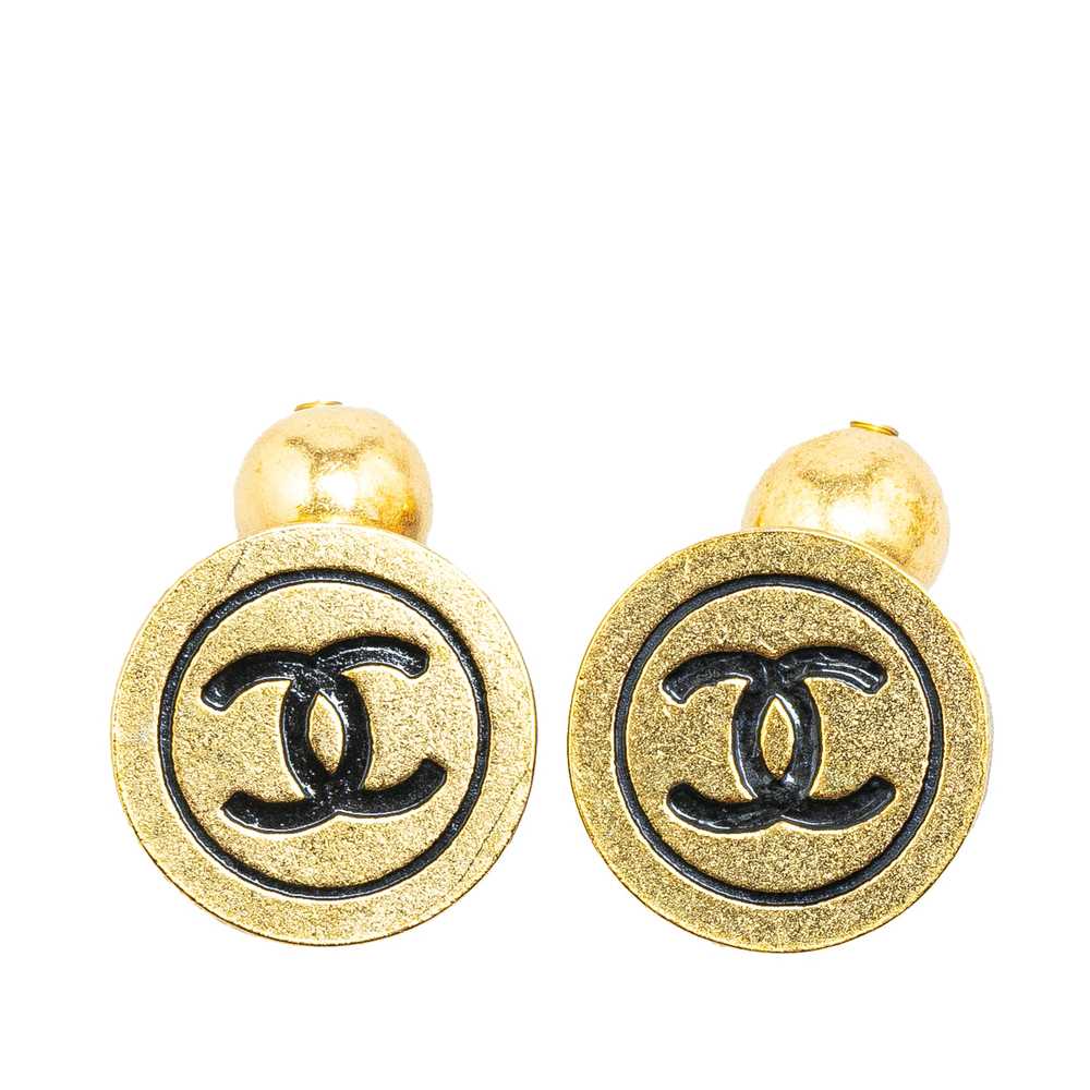 Gold Chanel Gold Plated CC Cufflinks - image 1