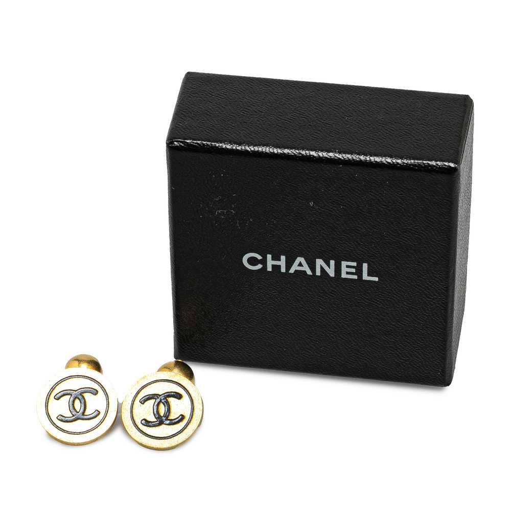 Gold Chanel Gold Plated CC Cufflinks - image 2