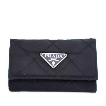 Black Prada Tessuto Key Holder