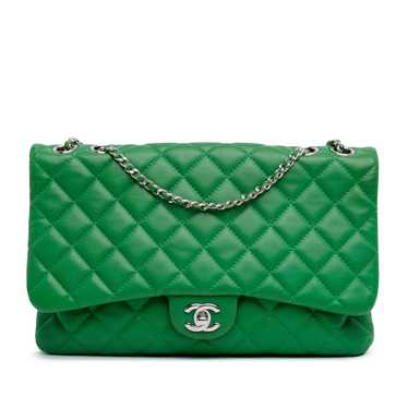 Green Chanel Quilted Lambskin Double Compartment C