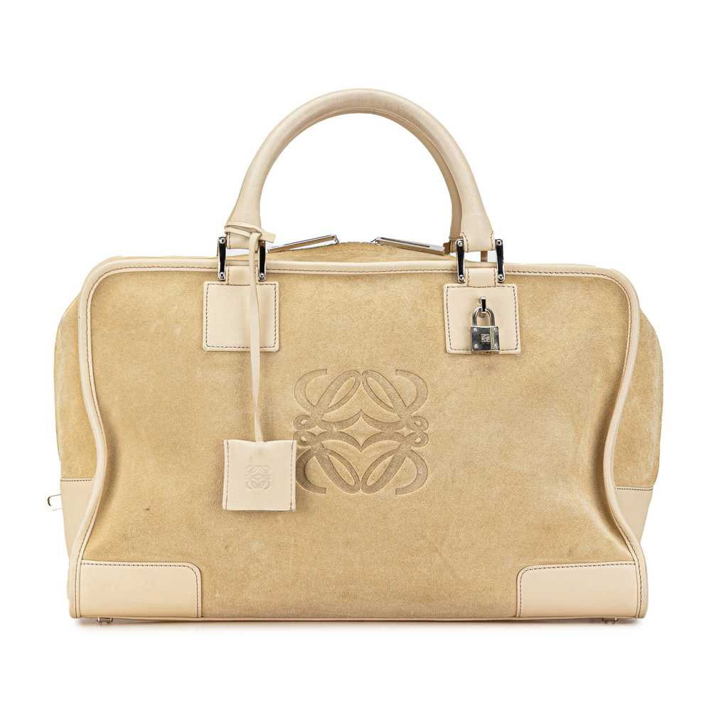 Beige LOEWE Suede Amazona 36 Handbag - image 1