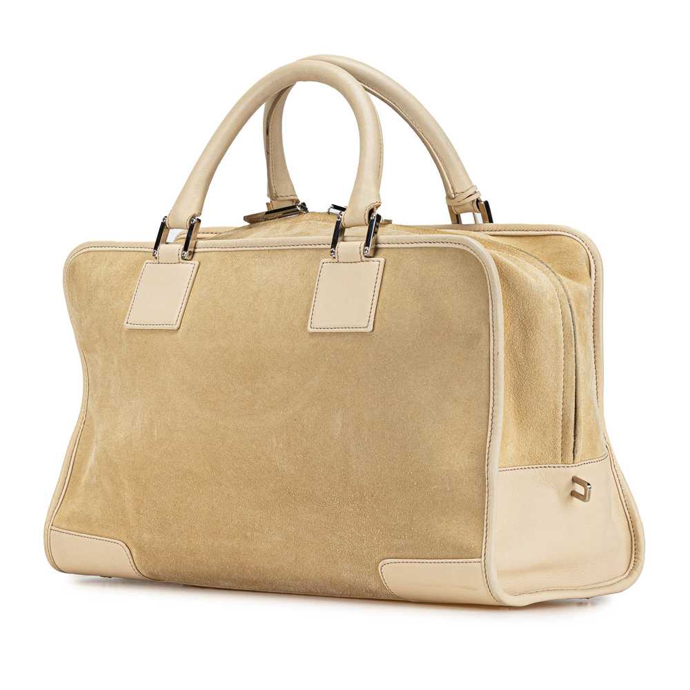 Beige LOEWE Suede Amazona 36 Handbag - image 2