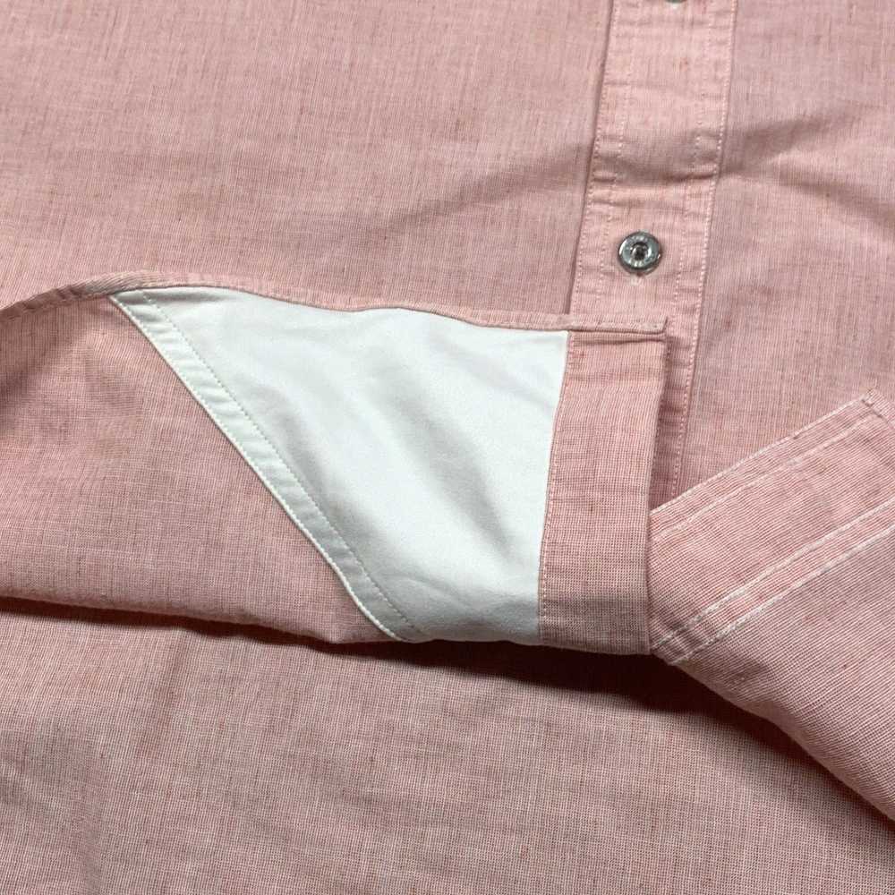 Orvis Pink Button Down Mens Short Sleeve Outdoor … - image 7