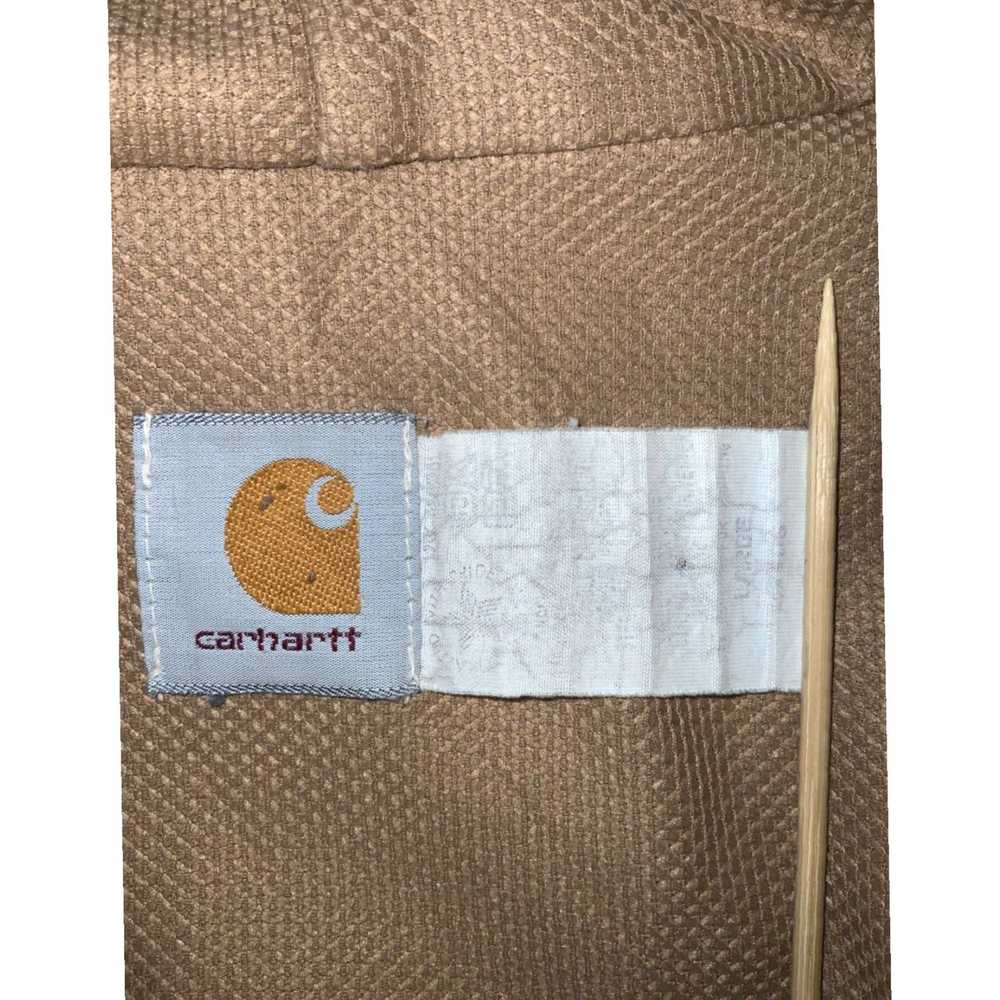 Carhartt Authentic Brown Distressed Full Zip Hood… - image 3