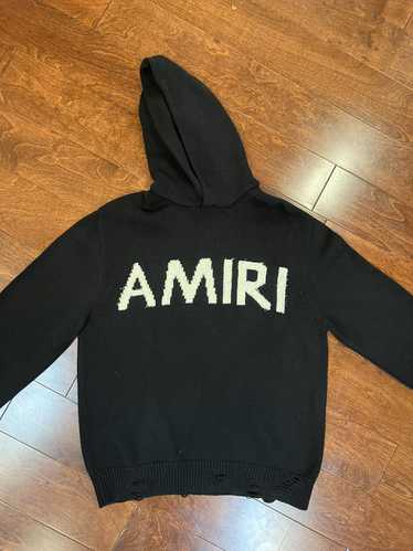 Amiri Amiri knitted amiri logo hoodie - image 1