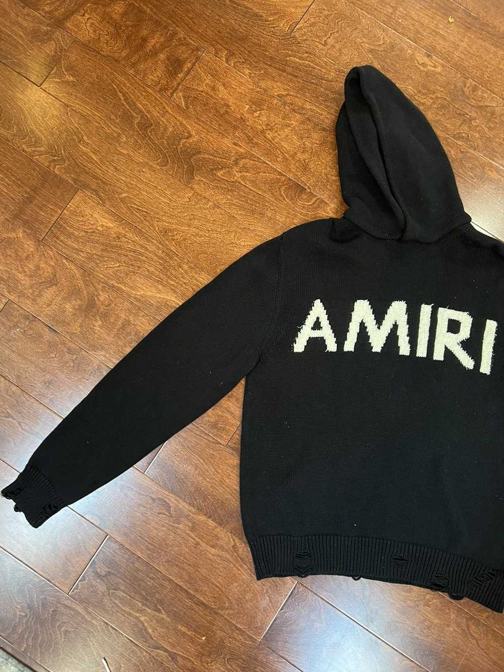 Amiri Amiri knitted amiri logo hoodie - image 2