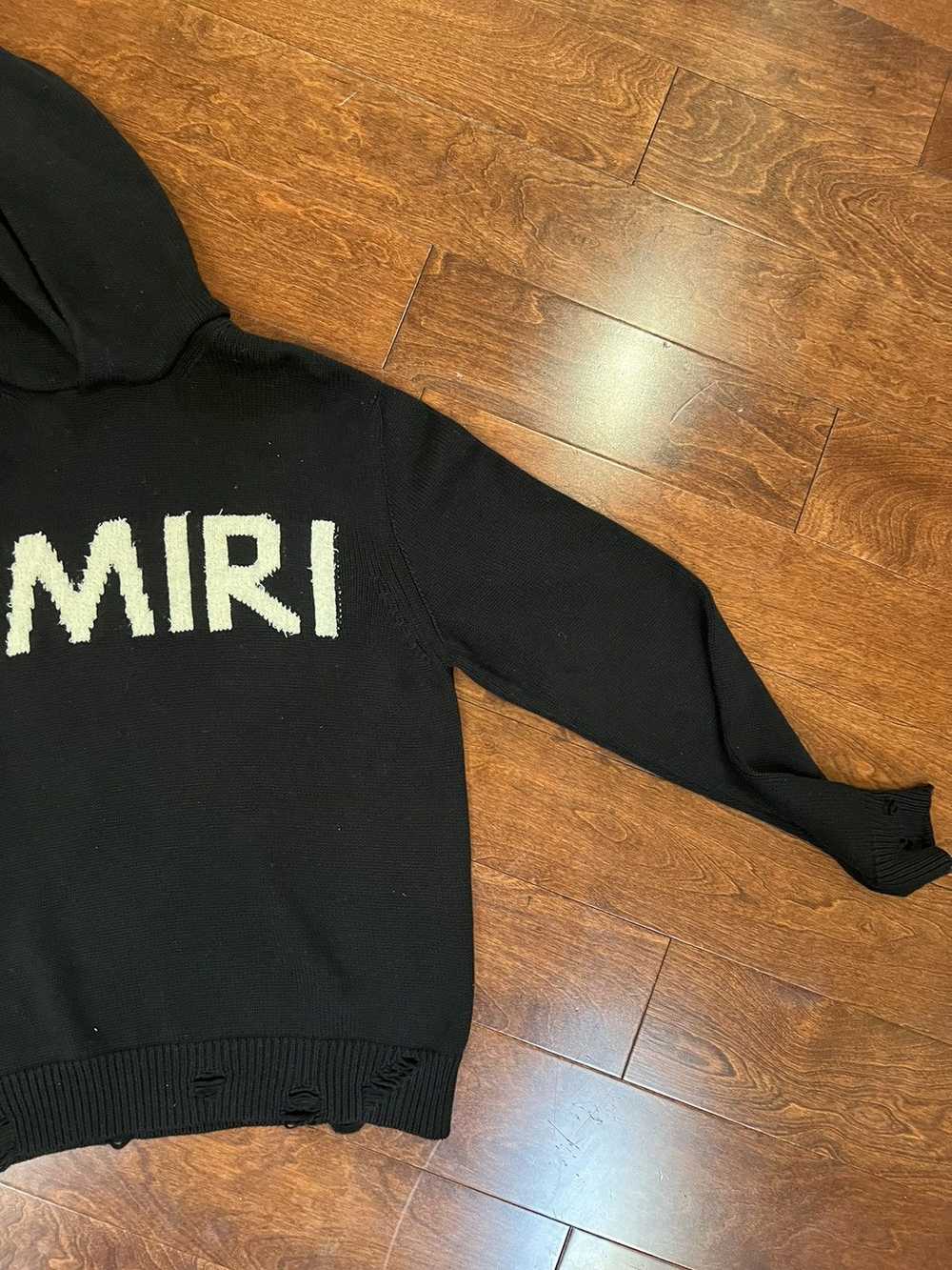 Amiri Amiri knitted amiri logo hoodie - image 3