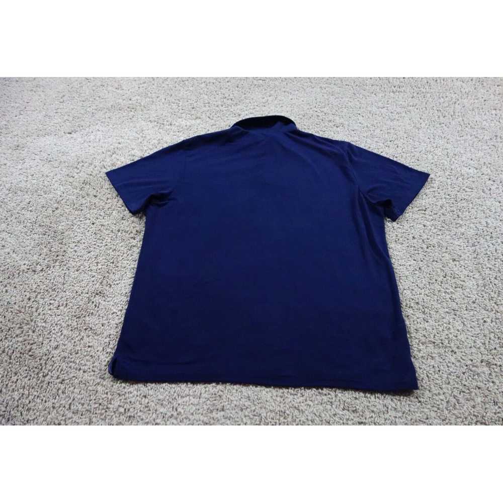 Vintage Blue Mens XL Short Sleeve Casual Stretch … - image 4