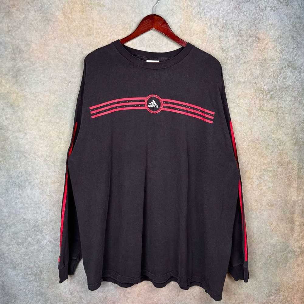 Adidas × Vintage VTG 90s Adidas Long Sleeve T Shi… - image 2