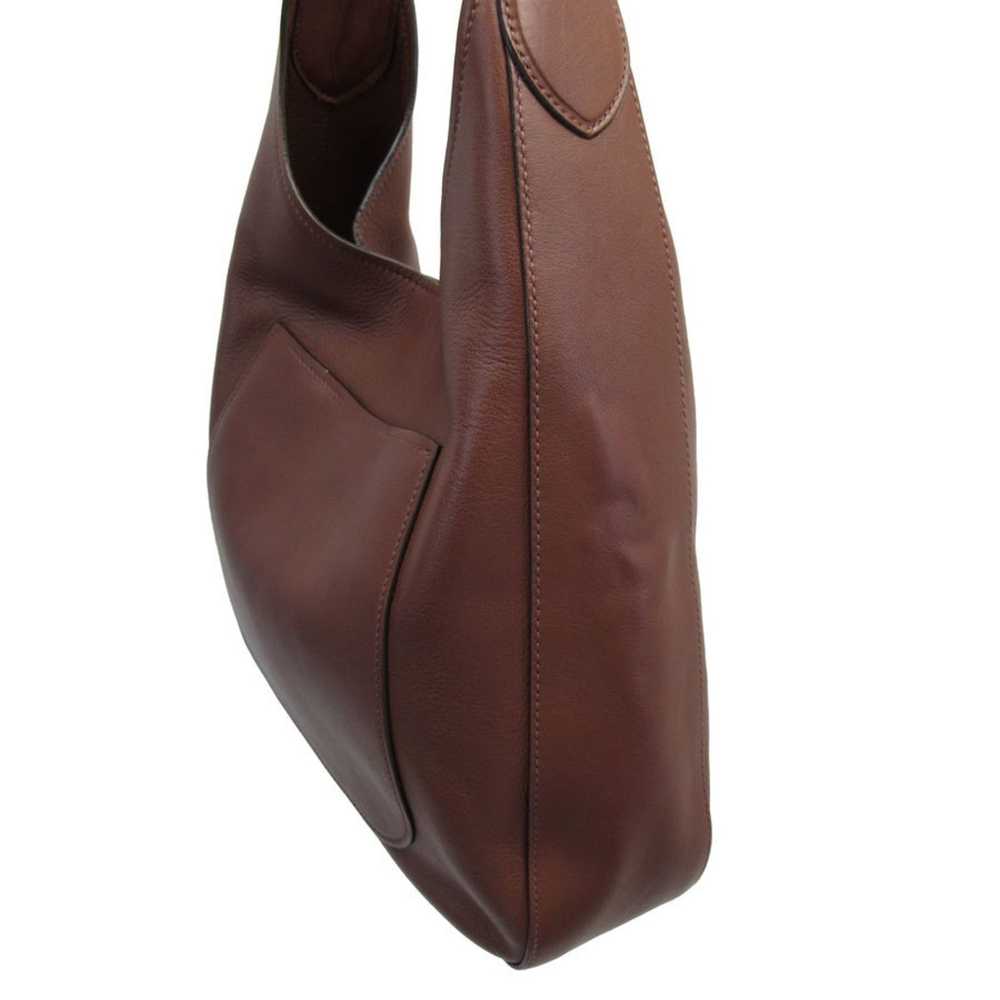 Prada Saffiano Brown Leather Shoulder Bag (Pre-Ow… - image 2