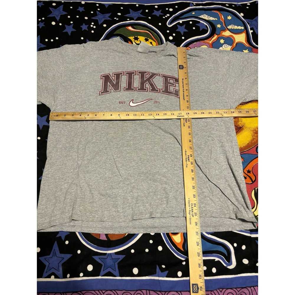 Nike Vintage grey nike y2k spellout T-shirt grey … - image 6