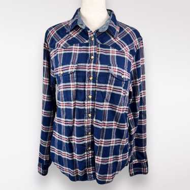 Designer Jachs Girlfriend Bea Flannel Shirt Long … - image 1