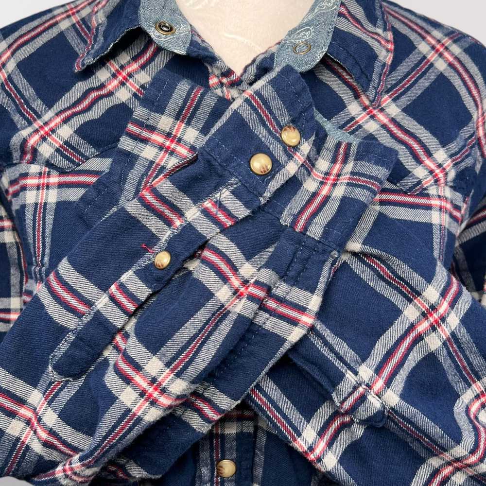 Designer Jachs Girlfriend Bea Flannel Shirt Long … - image 7