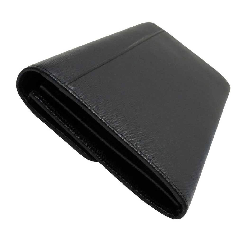 Prada Saffiano Black Leather Clutch Bag (Pre-Owne… - image 2