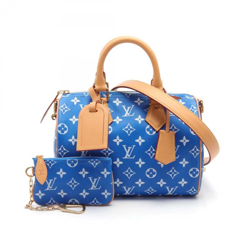 Louis Vuitton Speedy Bandoulière 25 Blue Canvas H… - image 1