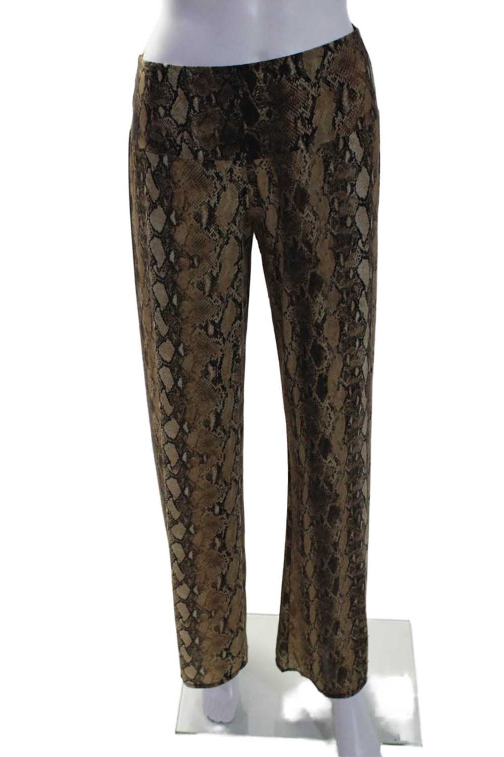 PQ Womens Brown Python Skin Print High Waisted Wi… - image 1