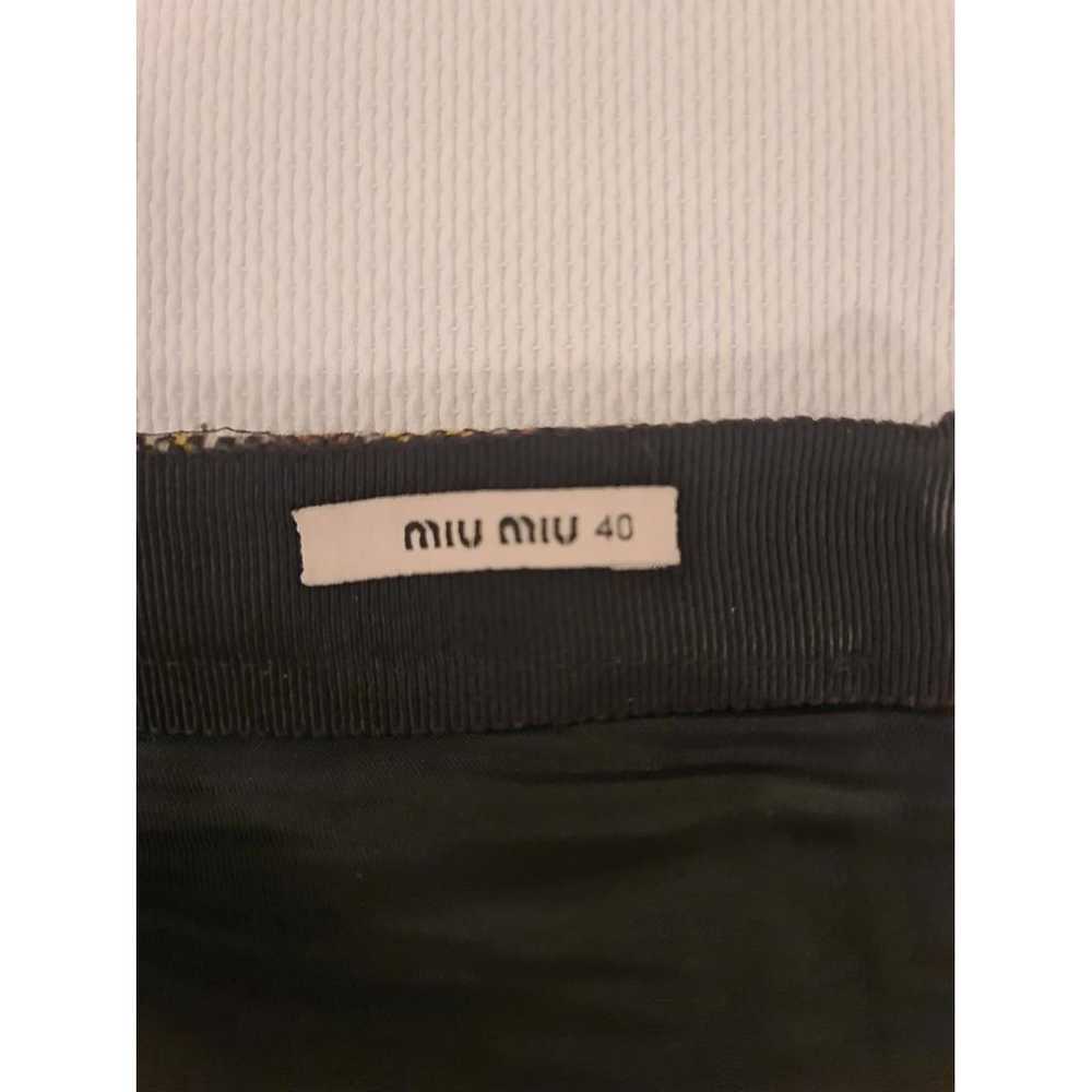 Miu Miu Wool mid-length skirt - image 3