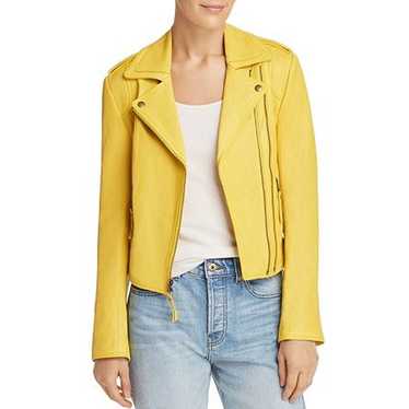 Joie Leolani Lamb Leather Moto Jacket Cornsilk Ye… - image 1