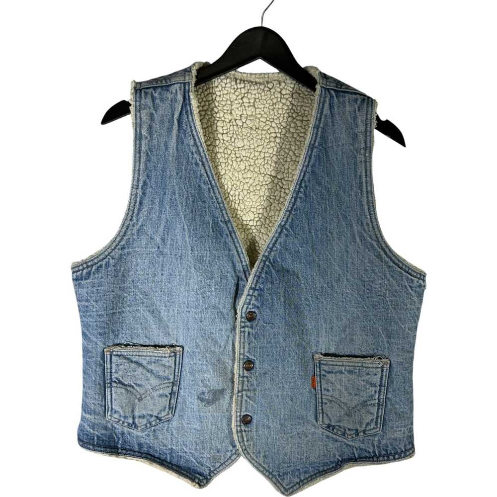 Levi's Vintage Levi's Denim Sherpa Lined Vest - image 1