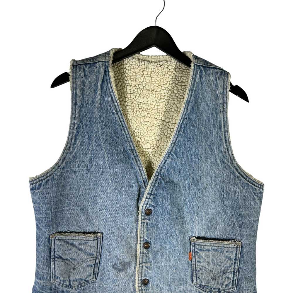 Levi's Vintage Levi's Denim Sherpa Lined Vest - image 2