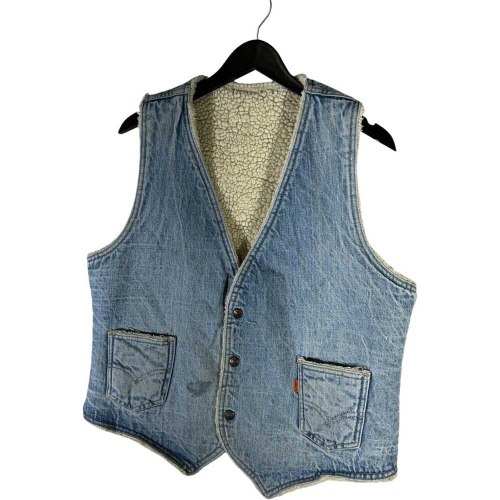 Levi's Vintage Levi's Denim Sherpa Lined Vest - image 3