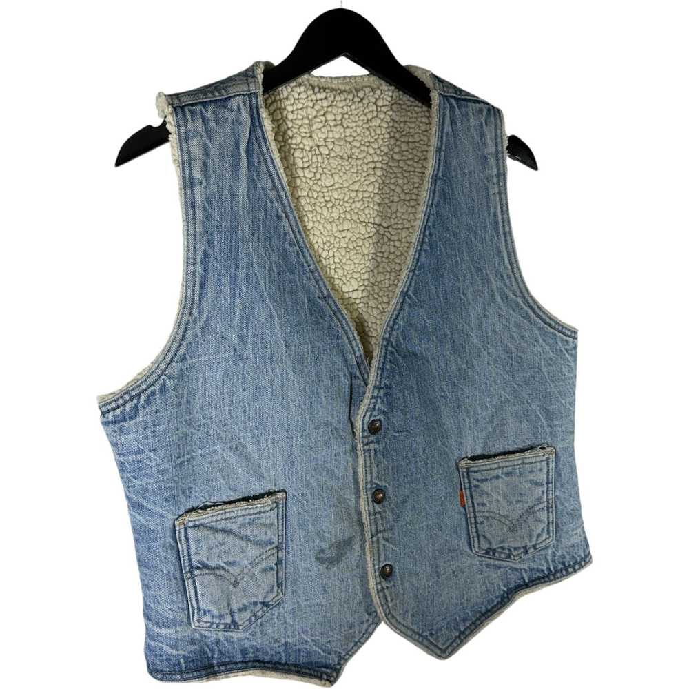 Levi's Vintage Levi's Denim Sherpa Lined Vest - image 4