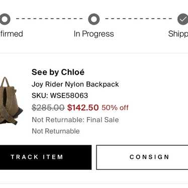 Authentic See by Chloe backpack