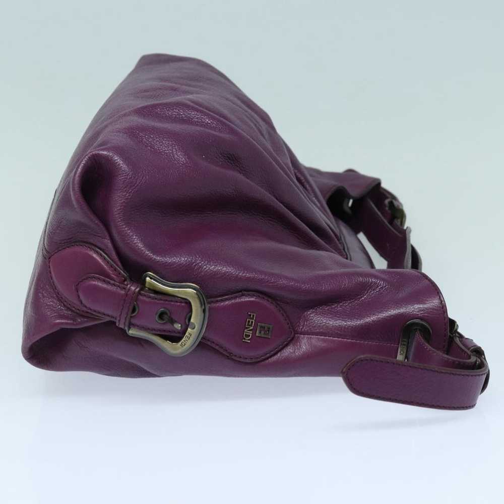 Fendi FENDI Shoulder Bag Leather Purple Auth 87215 - image 4