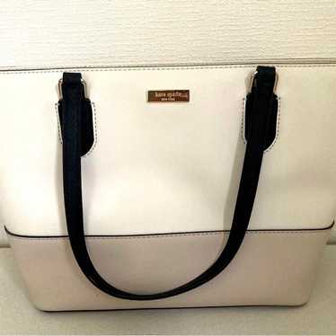 kate spade handbag White Beige Synthetic Leather