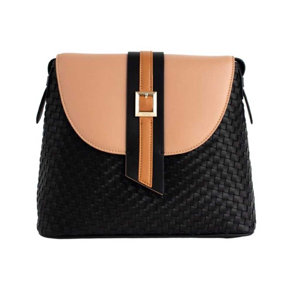 Gunas New York Kate - Black Vegan Basket Weave Bag - image 1