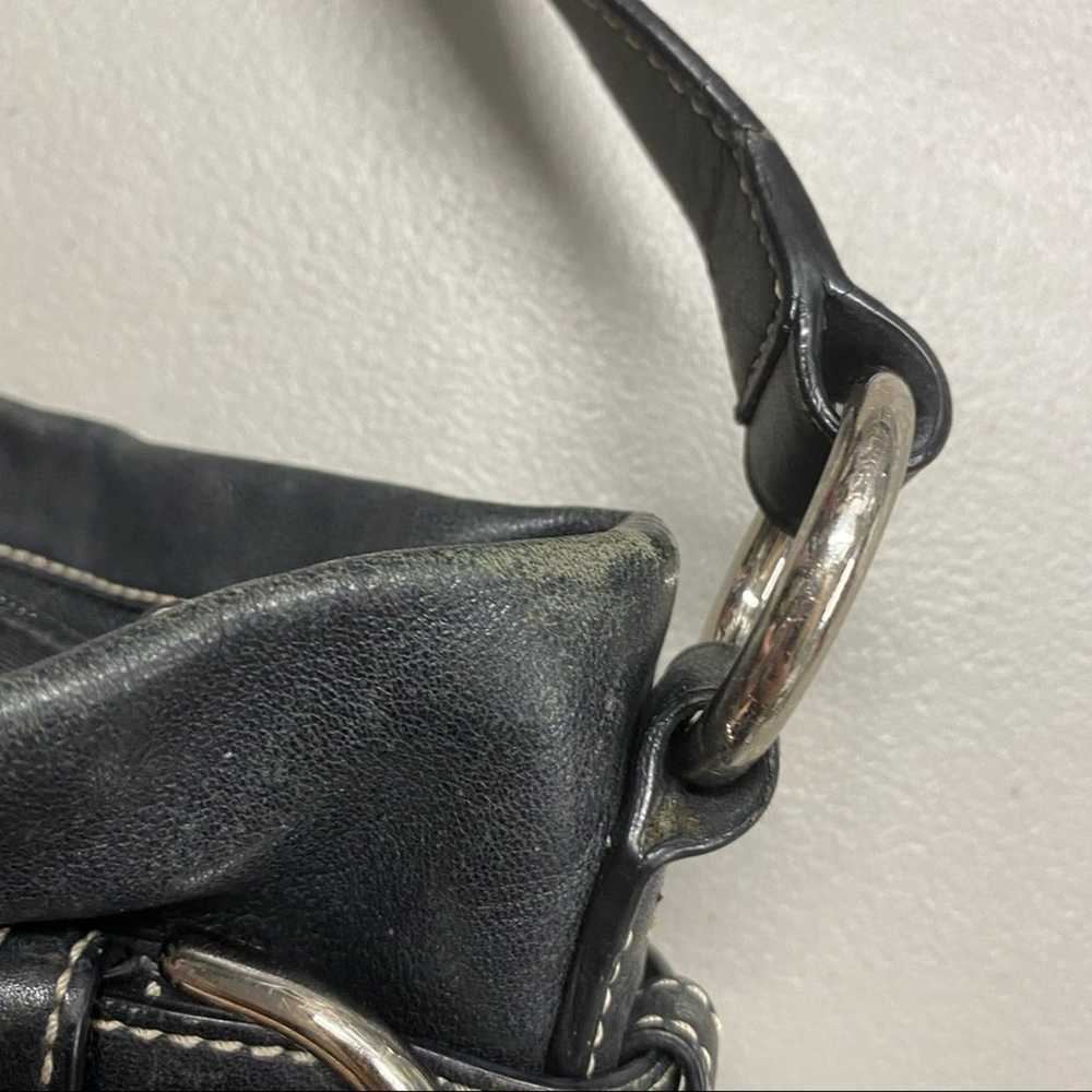 Coach Leather Black Shoulder Bag Silver Hardware … - image 7