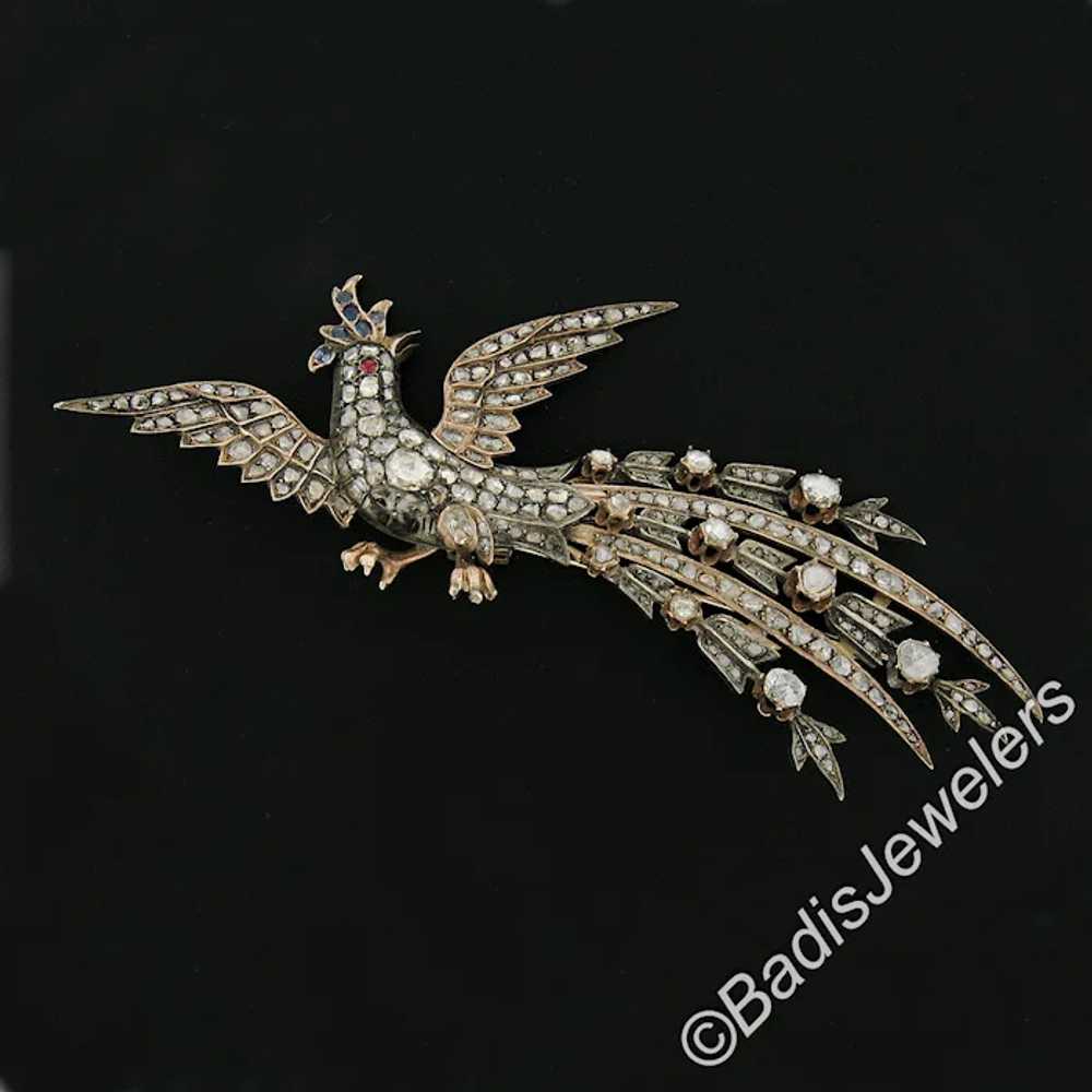 Antique Georgian Gold & Silver Diamond Flying Lar… - image 2