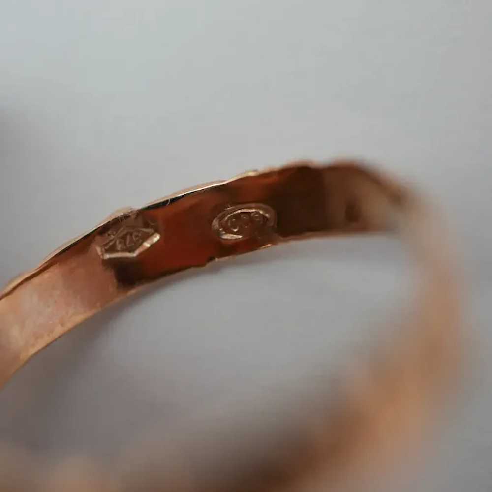 Coral, Rubies, Diamonds, Solid 9 Kt Rose Gold, Go… - image 6