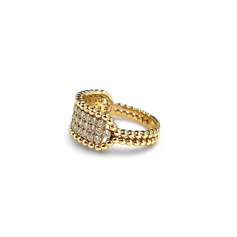 Diamond Ring with Bead Accents in 14kt Yellow Gol… - image 2