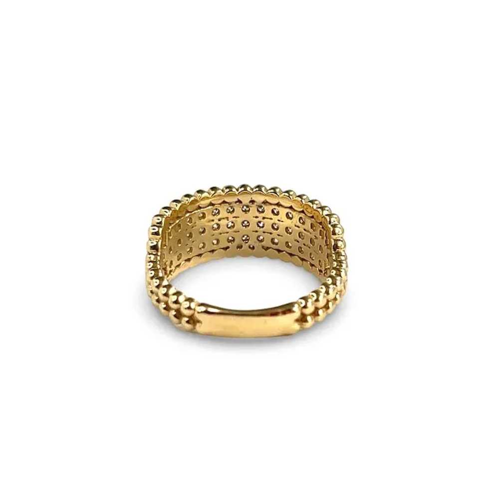 Diamond Ring with Bead Accents in 14kt Yellow Gol… - image 4