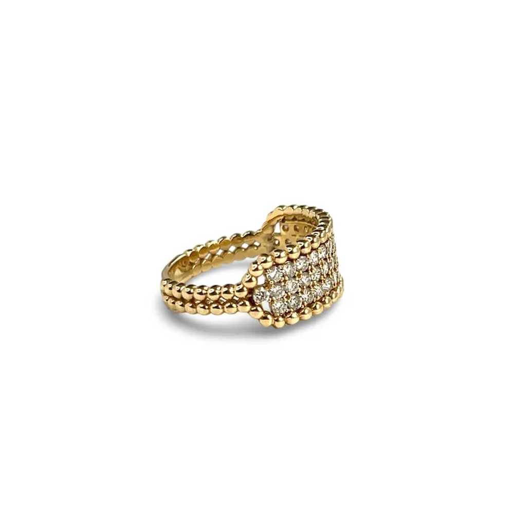 Diamond Ring with Bead Accents in 14kt Yellow Gol… - image 5