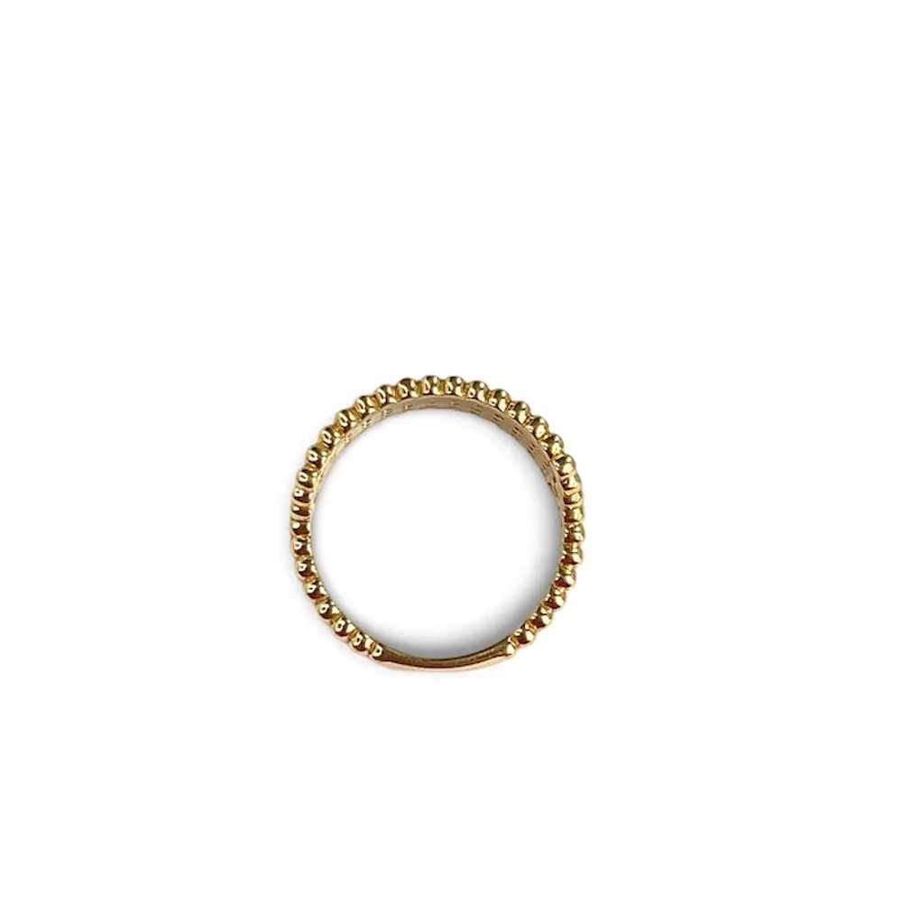 Diamond Ring with Bead Accents in 14kt Yellow Gol… - image 6