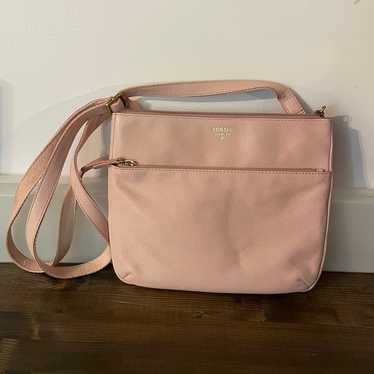 Fossil crossbody purse light pink