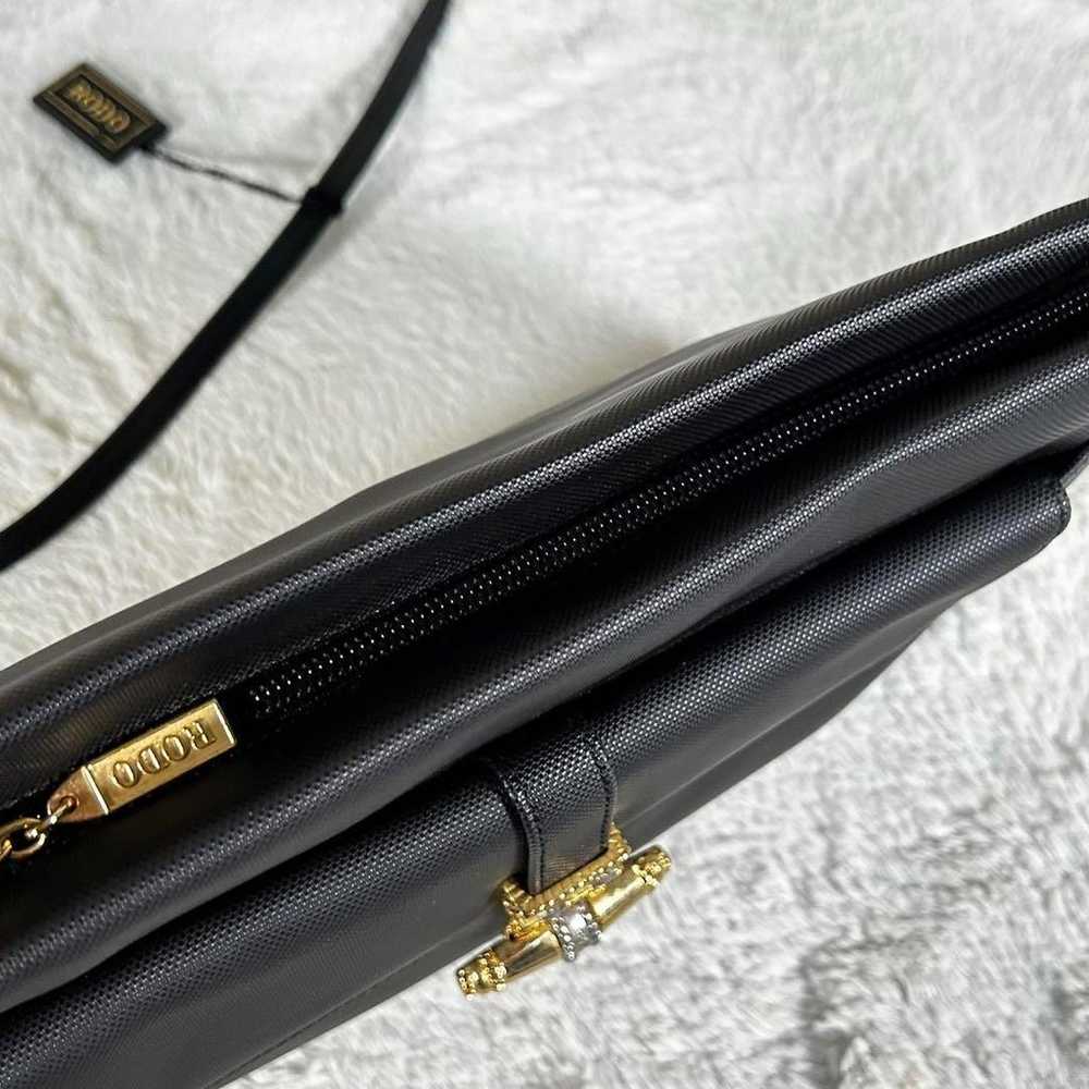 Nearly Unused RODO Shoulder Bag Clutch Bag Black … - image 6