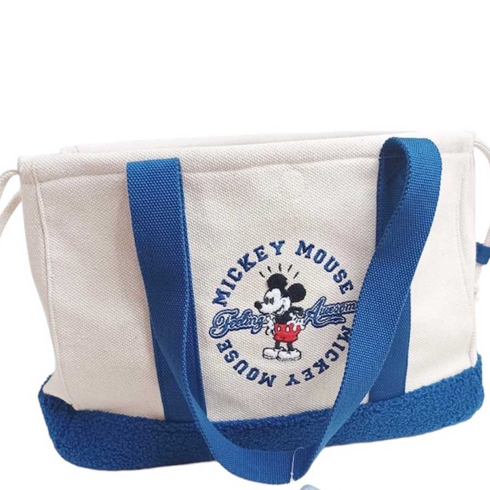 NWOT Disney Mickey Mouse Canvas and Sherpa Tote - image 1