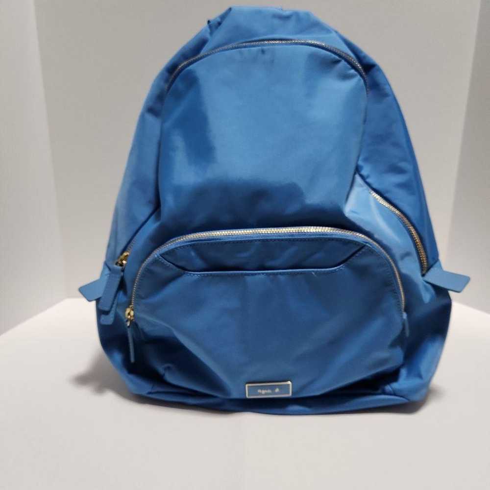 agnès b. blue nylon backpack - image 1