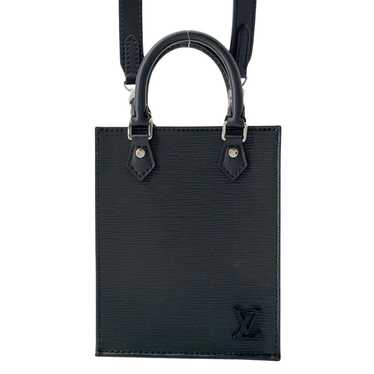 Louis Vuitton Sac Plat Black Leather Handbag (Pre… - image 1