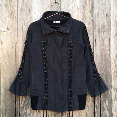 Japanese Brand Osmosis Zipper Button Jacket Lace … - image 1