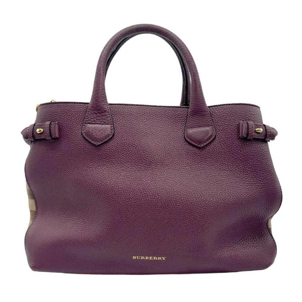 Burberry Banner Purple Leather Shoulder Bag (Pre-… - image 1