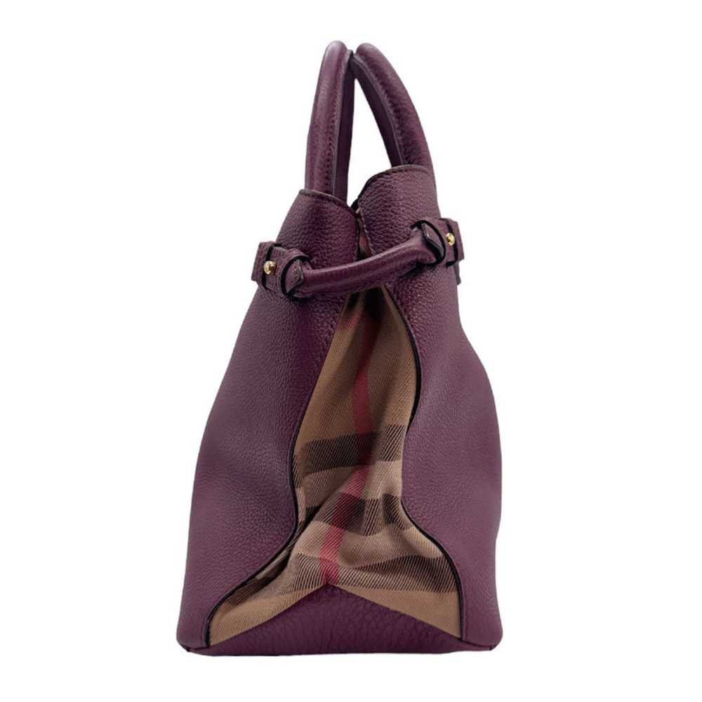 Burberry Banner Purple Leather Shoulder Bag (Pre-… - image 3