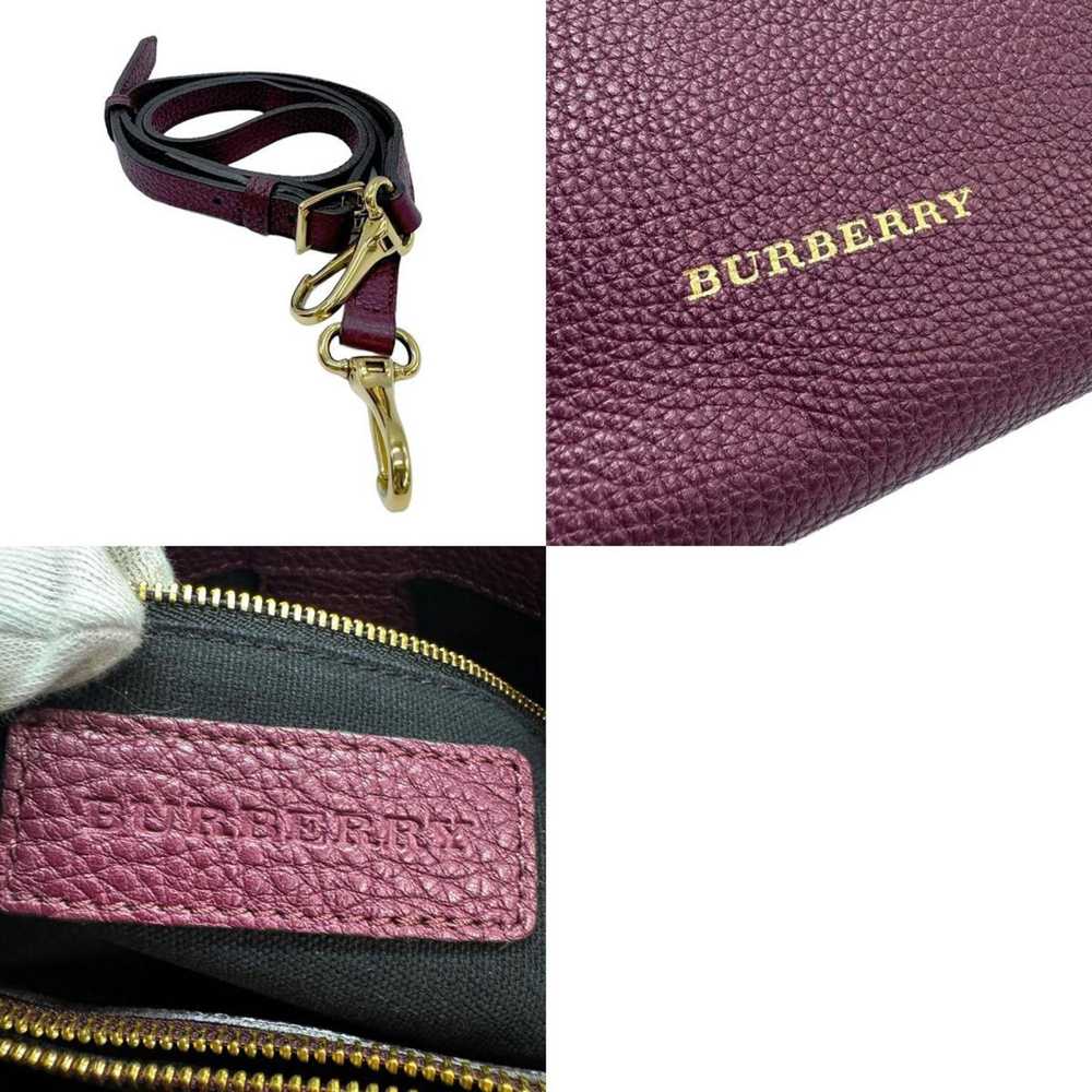 Burberry Banner Purple Leather Shoulder Bag (Pre-… - image 4