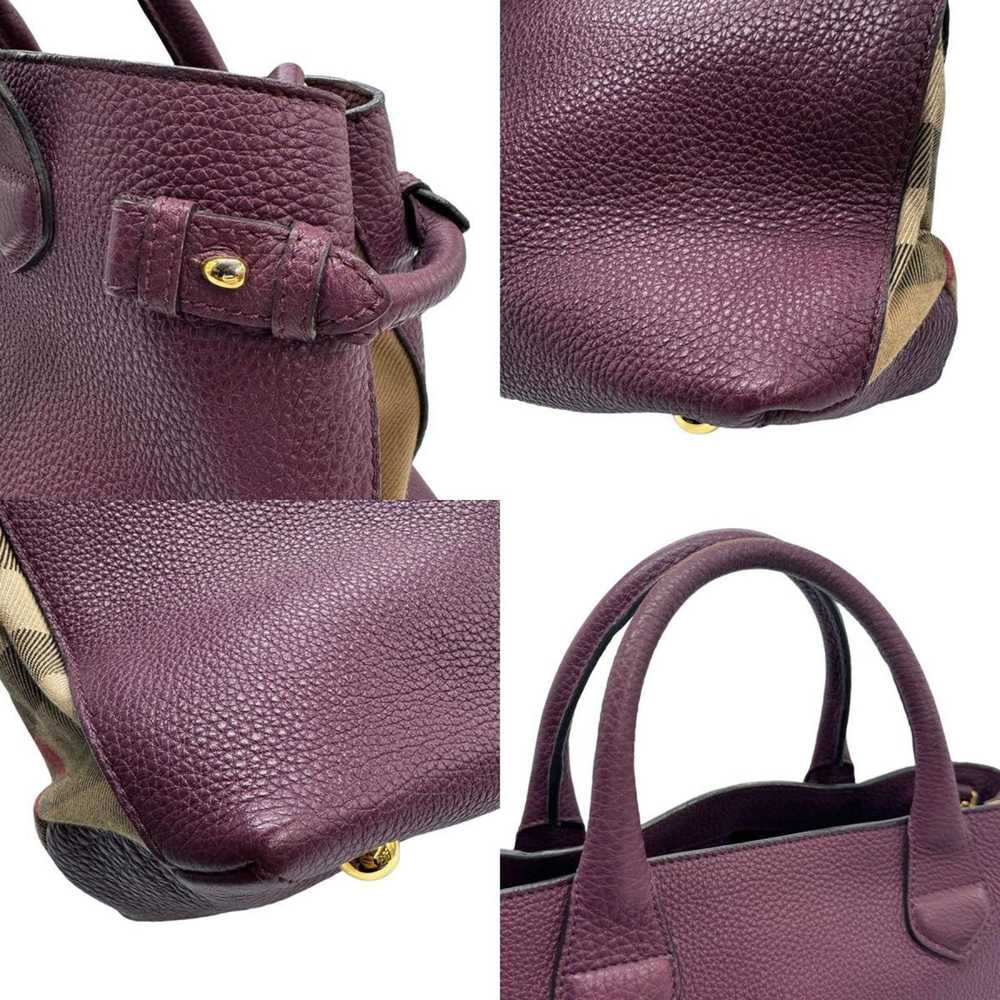 Burberry Banner Purple Leather Shoulder Bag (Pre-… - image 5