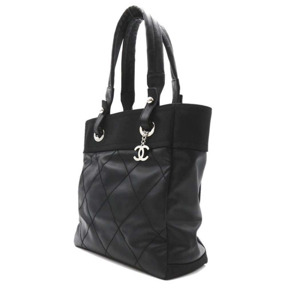 Chanel Paris Biarritz Black Leather Tote Bag (Pre… - image 4